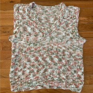 Source Unknown Multicolor Knit Sweater Vest